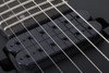 Schecter Damien-6 Left-Handed â€“ Satin Black (2473) featuring high-output pickups, arched top body, fast maple neck, and sleek satin black finish designed for modern heavy playing.