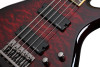 Schecter Stiletto Extreme-5 – Black Cherry (2502) featuring active EQ electronics, sculpted body, high-output pickups, and a flamed carved top finished in rich Black Cherry for powerful modern bass performance.
