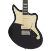 Dâ€™Angelico Premier Bedford - Black Flake (DAPBEDBLFCTR) featuring an offset body design, versatile pickup configuration, and a bold Black Flake finish for modern rock and alternative tones.