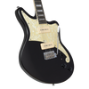 Dâ€™Angelico Premier Bedford - Black Flake (DAPBEDBLFCTR) featuring an offset body design, versatile pickup configuration, and a bold Black Flake finish for modern rock and alternative tones.