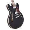 Dâ€™Angelico Premier DC - Black (DAPDCSBKNS) featuring a semi-hollow double-cut design, versatile pickup configuration, and a classic Black finish for expressive blues, jazz, and rock performance.