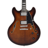 DÃ¢â‚¬â„¢Angelico Premier DC with Gig Bag - Brown Burst (DAPDCBRBNS) featuring a semi-hollow double-cut body, dual humbuckers, smooth neck profile, and a warm Brown Burst finish with an included padded gig bag.
