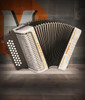 Hohner Corona II FBbEb Accordion - Pearl White (3500FW) featuring a pearlescent white body, FBbEb tuning, 31-button layout, responsive bellows, and classic Hohner craftsmanship ideal for Tex-Mex, NorteÃ±o, and folk performance.