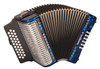 Hohner Corona II FBbEb Accordion - Pearl Dark Blue (3500BL) featuring a deep pearl blue finish, 31-button FBbEb tuning layout, durable bellows, and classic Hohner craftsmanship for authentic Tex-Mex and NorteÃ±o performance.