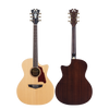 Dâ€™Angelico Gramercy Grand Auditorium CE - Natural Bundle (DAPG200NATAP) featuring a natural wood finish, grand auditorium body, cutaway design, onboard electronics.