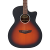 Dâ€™Angelico Gramercy LS Grand Auditorium CE â€“ Satin Vintage Sunburst Bundle (DAPLSG200SVSBCP) featuring a satin vintage sunburst finish, LS grand auditorium body, cutaway design, onboard electronics, and included hard case and guitar strap.
