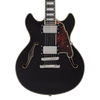 Dâ€™Angelico Premier Mini DC - Black Flake (DAPMDCBLF2NS) featuring a compact semi-hollow double-cut design, stop-bar tailpiece, dual humbuckers, and a rich Dark Iced Tea Burst finish for warm, versatile tone.