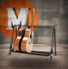 Hercules GS525B 5-Piece Guitar Rack Stand featuring padded supports, a durable foldable frame, and capacity for five acoustic, electric, or bass guitars.