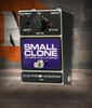 Electro-Harmonix Small Clone Analog Chorus (CLONE) featuring classic analog circuitry, depth control switch, rich modulation textures, and rugged EHX stompbox housing.