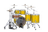 The Mapex Saturn Evolution SE628XMPM Workhorse 5-Piece Shell Pack features hybrid maple/walnut shells crafted for enhanced projection, warmth, and tonal clarity. Finished in a bold Tuscan Yellow, this kit brings standout visual appeal alongside premium performance. The SAS Attack and Resonance systems optimize sustain and articulation, while SONIClear bearing edges improve tuning consistencyâ€”ideal for professional drummers who demand studio-grade sound and reliability.
