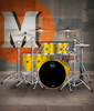 The Mapex Saturn Evolution SE628XMPM Workhorse 5-Piece Shell Pack features hybrid maple/walnut shells crafted for enhanced projection, warmth, and tonal clarity. Finished in a bold Tuscan Yellow, this kit brings standout visual appeal alongside premium performance. The SAS Attack and Resonance systems optimize sustain and articulation, while SONIClear bearing edges improve tuning consistencyâ€”ideal for professional drummers who demand studio-grade sound and reliability.