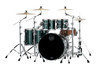 The Mapex Saturn Evolution SE628XMPQ Workhorse 5-Piece Shell Pack features hybrid maple/walnut shells engineered for superior projection, warm low-end, and detailed clarity. Its Brunswick Green finish offers a bold, refined appearance suited for stage or studio. Enhanced with SAS Attack and Resonance systems and SONIClear bearing edges, this kit delivers exceptional tuning stability, responsive dynamics, and premium performance for professional drummers.
