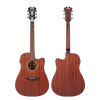 D'Angelico Bowery LS Dreadnought CE - Mahogany Satin (DAPLSD500MAHCP) | Musician Madness