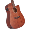 D'Angelico Bowery LS Dreadnought CE - Mahogany Satin (DAPLSD500MAHCP) | Musician Madness