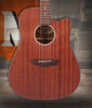 D'Angelico Bowery LS Dreadnought CE - Mahogany Satin (DAPLSD500MAHCP) | Musician Madness