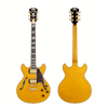 D'Angelico Mini Double Cutaway Electric Guitar w/ Gig Bag - Amber (DAEMDCAMBGS) | Musician Madness