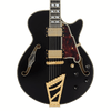 D'Angelico Single Cutaway w/ Stairstep Tailpiece w/ Gig  Bag - Solid Black (DAESSSBK2GT) | Musician Madness