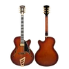 DÃ¢â‚¬â„¢Angelico Single Cutaway Hollowbody guitar in Amaretto Burst featuring a full hollow archtop body, vintage-inspired appointments, dual humbuckers, wooden bridge styling, and includes a matching hard case.
