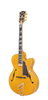 The DÃ¢â‚¬â„¢Angelico Single Cutaway Hollowbody in Amber (DAE16AMBGT) delivers warm jazz tone, classic archtop styling, and includes a fitted case. Available at Musician Madness.