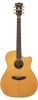 DÃ¢â‚¬â„¢Angelico Gramercy Grand Auditorium CE acoustic-electric guitar in Vintage Natural featuring a grand auditorium body, cutaway design, solid-tone construction, onboard electronics, and includes a padded gig bag.