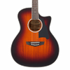 DÃ¢â‚¬â„¢Angelico Excel Gramercy acoustic-electric guitar in Mahogany Burst featuring auditorium body shape, premium Excel detailing, mahogany tonewoods, onboard electronics, and a padded gig bag.