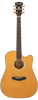Dâ€™Angelico Bowery Dreadnought CE acoustic-electric guitar in Vintage Natural featuring a full dreadnought body, cutaway design, bold projection, onboard electronics, classic Bowery styling, and an included gig bag.