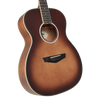 DÃ¢â‚¬â„¢Angelico Tammany Orchestra E acoustic-electric guitar in Autumn Burst featuring an orchestra body shape, warm tonal response, stylish burst finish, onboard electronics, and a padded gig bag.