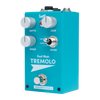 Supro 1310 Tremolo pedal featuring analog modulation circuitry, harmonic and amplitude tremolo textures, responsive depth and speed controls, and rugged pedal construction.