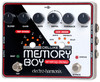 Electro-Harmonix Deluxe Memory Boy analog delay pedal featuring bucket-brigade circuitry, tap tempo, modulation controls, expression input, and rich vintage-style delay textures.