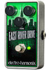 Electro-Harmonix East River Drive pedal featuring tube-style overdrive tones, responsive gain and tone controls, rugged construction, and a versatile overdrive voice suited for multiple guitar styles.
