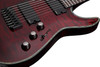 schecter hellraiser c-8, c8 black cherry guitar, 8-string metal guitar, emg active pickup guitar, extended range electric guitar, schecter hellraiser 8 string, 103, musician madness