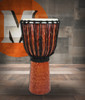 Toca Street Series Carved Djembe, 12" Large - Cherry Stain (TSSDJ-LC) | Musician Madness