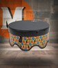 Toca Sympatico Gathering Drum, 8" Tall x 18" Diameter, Pretuned Synthetic Leather Head - Kente Cloth (TSSGD-18KS-SLP)