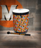 Toca Sympatico Nesting 12" Djun-Djun, Pretuned Fiber with Dot - Kente Cloth (TSSNDD-12K-FDP) | Musician Madness