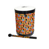 Toca Sympatico Nesting 16" Djun-Djun, Pretuned Fiber with Dot - Kente Cloth (TSSNDD-16K-FDP) | Musician Madness