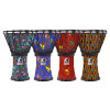 Toca Freestyle Colorsound 7" Sarong Djembes - Set of 4 (TFCDJ-7SPK) | Musician Madness
