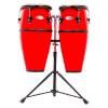 Toca Synergy Fiberglass 10"/11" Conga Set with Double Stand - Red (2300FRD) | Musician Madness