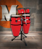 Toca Synergy Fiberglass Conga and Bongo Set with Brackets - Red (2300FRD-K) | Musician Madness