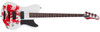 Schecter Simon Gallup Ultra Spitfire Electric Guitar - Gloss White with Red Lion graphic (2254)