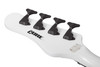 Schecter Simon Gallup Ultra Spitfire Electric Guitar - Gloss White with Red Lion Graphic (2254) | Musician Madness