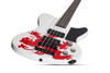 Schecter Simon Gallup Ultra Spitfire Electric Guitar - Gloss White with Red Lion Graphic (2254) | Musician Madness