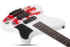 Schecter Simon Gallup Ultra Spitfire Electric Guitar - Gloss White with Red Lion graphic (2254)
