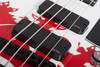 Schecter Simon Gallup Ultra Spitfire Electric Guitar - Gloss White with Red Lion graphic (2254)