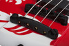 Schecter Simon Gallup Ultra Spitfire Electric Guitar - Gloss White with Red Lion Graphic (2254) | Musician Madness