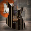 Schecter Synyster Custom-S Electric Guitar - Gloss Black with Gold Pinstripes (1742) | Musician Madness