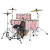 PDP Mainstage 5pc Complete Kit w/HW, Paiste Cymbals, Throne - Pale Rose (PDMA2215KTPR)