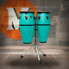 Latin Percussion Discovery II Ultralight 10-11 Conga Set w/Stand - Sea Foam (LP646DII-SF) | Musician Madness