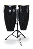 Latin Percussion LP Santana Aspire 10 - 11" Conga Set  - Oak Black Magic w/ Stand (LPA646-BM) | Musician Madness