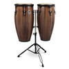 Latin Percussion LP Aspire 11 - 12" Conga Set - Oak Walnut Black w/ Stand (LPA647-SW) | Musician Madness