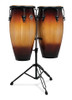 Latin Percussion LP Aspire 11 - 12" Conga Set - Oak Vintage Sunburst w/ Stand (LPA647-VSB) | Musician Madness